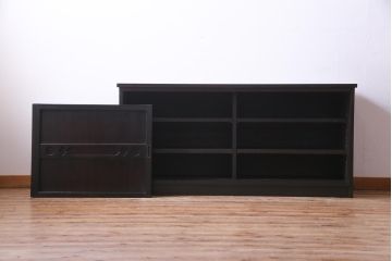 ラフジュ工房オリジナル　古建具リメイク　レトロな雰囲気がお洒落な収納棚(戸棚、リビングボード)