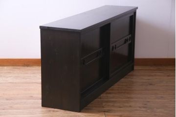 ラフジュ工房オリジナル　古建具リメイク　レトロな雰囲気がお洒落な収納棚(戸棚、リビングボード)