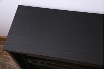 ラフジュ工房オリジナル　古建具リメイク　レトロな雰囲気がお洒落な収納棚(戸棚、リビングボード)
