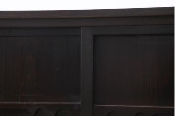 ラフジュ工房オリジナル　古建具リメイク　レトロな雰囲気がお洒落な収納棚(戸棚、リビングボード)