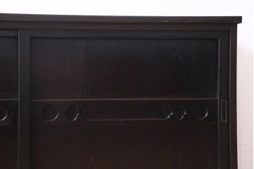 ラフジュ工房オリジナル　古建具リメイク　レトロな雰囲気がお洒落な収納棚(戸棚、リビングボード)
