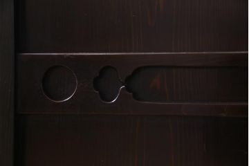 ラフジュ工房オリジナル　古建具リメイク　レトロな雰囲気がお洒落な収納棚(戸棚、リビングボード)