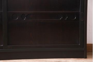 ラフジュ工房オリジナル　古建具リメイク　レトロな雰囲気がお洒落な収納棚(戸棚、リビングボード)