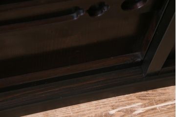 ラフジュ工房オリジナル　古建具リメイク　レトロな雰囲気がお洒落な収納棚(戸棚、リビングボード)