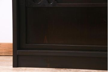 ラフジュ工房オリジナル　古建具リメイク　レトロな雰囲気がお洒落な収納棚(戸棚、リビングボード)