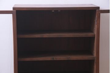 ラフジュ工房オリジナル　古いパーツを利用したレトロなブックケース・脚付(本箱、キャビネット、収納棚)
