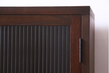 ラフジュ工房オリジナル　古いパーツを利用したレトロなブックケース・脚付(本箱、キャビネット、収納棚)