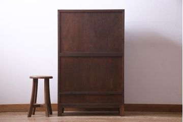 ラフジュ工房オリジナル　古いパーツを利用したレトロなブックケース・脚付(本箱、キャビネット、収納棚)