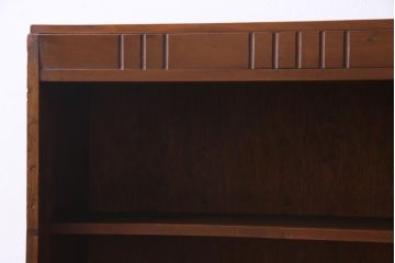 レトロ家具　昭和レトロ　素朴な雰囲気を醸し出す本棚(収納棚、ウッドシェルフ)