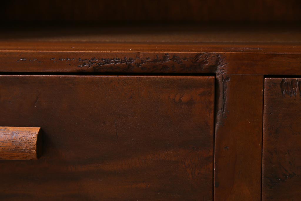 レトロ家具　昭和レトロ　素朴な雰囲気を醸し出す本棚(収納棚、ウッドシェルフ)