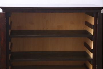 中古　松本民芸家具　衣装盆と取り替えられる棚板付きG型和タンス(チェスト、収納棚、着物箪笥)(定価約67万円)