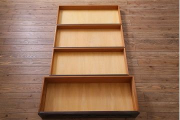 中古　松本民芸家具　衣装盆と取り替えられる棚板付きG型和タンス(チェスト、収納棚、着物箪笥)(定価約67万円)