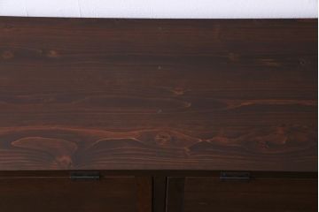 ラフジュ工房オリジナル　リメイク家具　パタパタ扉がお洒落な雰囲気醸し出す収納棚(戸棚、サイドボード)