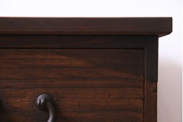 リメイク家具　桐材　素朴な佇まいの脚付き箪笥ローボード(チェスト、引き出し、桐箪笥、桐たんす)
