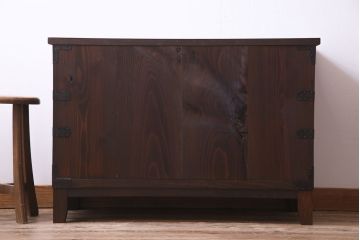 リメイク家具　桐材　素朴な佇まいの脚付き箪笥ローボード(チェスト、引き出し、桐箪笥、桐たんす)