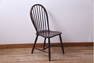 中古　松本民芸家具　ビンテージ　凛とした雰囲気を漂わせる#72型・リーチチェア(ダイニングチェア、椅子)