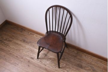 中古　松本民芸家具　ビンテージ　凛とした雰囲気を漂わせる#72型・リーチチェア(ダイニングチェア、椅子)