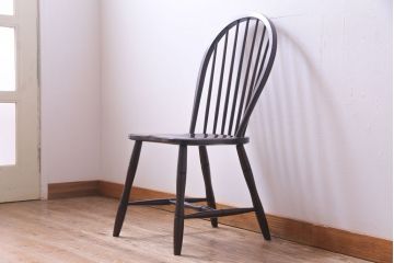 中古美品　松本民芸家具　ビンテージ　凛とした雰囲気を漂わせる#72型・リーチチェア(ダイニングチェア、椅子)(1)