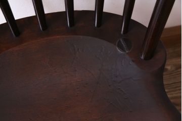 中古　松本民芸家具　ビンテージ　凛とした雰囲気を漂わせる#72型・リーチチェア(ダイニングチェア、椅子)(2)