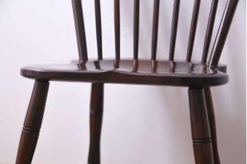中古　松本民芸家具　ビンテージ　凛とした雰囲気を漂わせる#72型・リーチチェア(ダイニングチェア、椅子)(2)