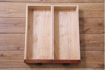 アンティーク雑貨　中古　民芸家具　迫力のある杢目の流れが見事な長火鉢(関西火鉢、囲炉裏、座卓)