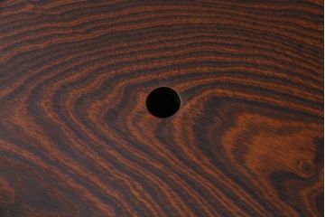 アンティーク雑貨　中古　民芸家具　迫力のある杢目の流れが見事な長火鉢(関西火鉢、囲炉裏、座卓)