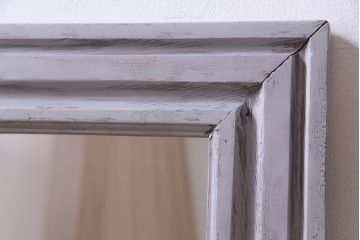 アンティーク雑貨　ラフジュ工房オリジナル　シャビーシックなペイントがおしゃれなウォールミラー(鏡)