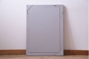 アンティーク雑貨　ラフジュ工房オリジナル　シャビーシックなペイントがおしゃれなウォールミラー(鏡)