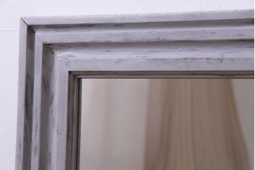 アンティーク雑貨　ラフジュ工房オリジナル　シャビーシックなペイントがおしゃれなウォールミラー(鏡)(1)