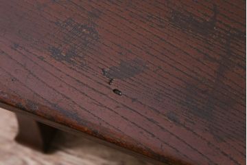 アンティーク家具　昭和初期　天板にケヤキの一枚板を用いたシンプルな文机(センタテーブル)