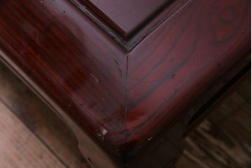 アンティーク家具　和製アンティーク　透明感のある漆溜塗が美しい総ケヤキ材の座卓(ローテーブル)