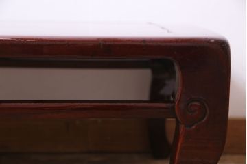 アンティーク家具　和製アンティーク　透明感のある漆溜塗が美しい総ケヤキ材の座卓(ローテーブル)