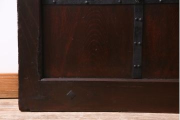 和製アンティーク　明治期　欅の杢目や風合いが美しい富山蔵戸(建具、引き戸、玄関戸)
