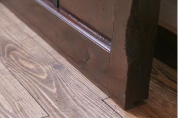 和製アンティーク　明治期　欅の杢目や風合いが美しい富山蔵戸(建具、引き戸、玄関戸)