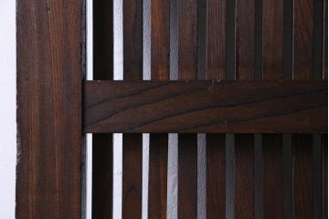 和製アンティーク　明治期　欅の杢目や風合いが美しい富山蔵戸(建具、引き戸、玄関戸)