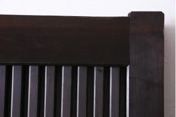和製アンティーク　大正昭和初期　ヒノキ材の木肌と格子が上品な雰囲気を醸し出す蔵戸(建具、引き戸、玄関戸)