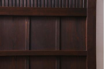 和製アンティーク　大正昭和初期　ヒノキ材の木肌と格子が上品な雰囲気を醸し出す蔵戸(建具、引き戸、玄関戸)