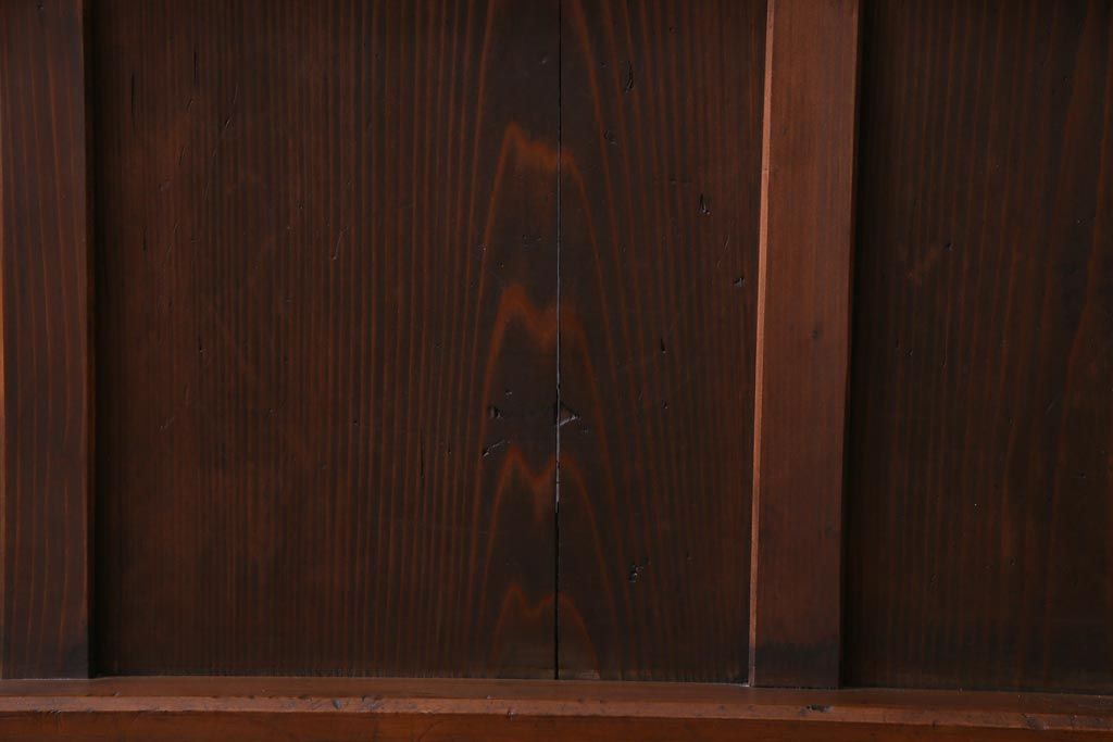 和製アンティーク　大正昭和初期　ヒノキ材の木肌と格子が上品な雰囲気を醸し出す蔵戸(建具、引き戸、玄関戸)