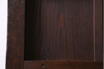 和製アンティーク　大正昭和初期　ヒノキ材の木肌と格子が上品な雰囲気を醸し出す蔵戸(建具、引き戸、玄関戸)