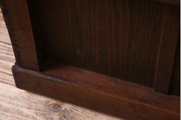 和製アンティーク　大正昭和初期　ヒノキ材の木肌と格子が上品な雰囲気を醸し出す蔵戸(建具、引き戸、玄関戸)