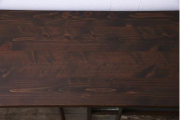 リメイク家具　ダイヤガラス入り　古い建具を使ったレトロな雰囲気あふれるガラス戸棚(収納棚、サイドボード)
