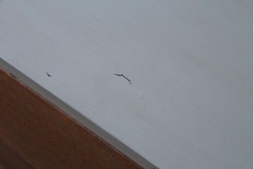 リメイク家具　ペイント　レトロスタイルのアクセントにおすすめなパタパタ扉の収納棚(戸棚、リビングボード)