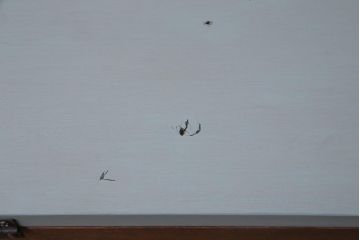 リメイク家具　ペイント　レトロスタイルのアクセントにおすすめなパタパタ扉の収納棚(戸棚、リビングボード)