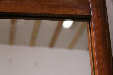 アンティーク雑貨　和製アンティーク　大正ロマン香るデザインが上品な印象与えるミラー(壁掛けミラー、鏡、姿見)