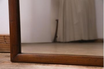 アンティーク雑貨　和製アンティーク　大正ロマン香るデザインが上品な印象与えるミラー(壁掛けミラー、鏡、姿見)(1)