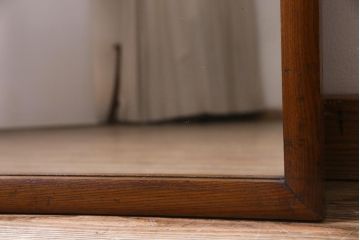 アンティーク雑貨　和製アンティーク　大正ロマン香るデザインが上品な印象与えるミラー(壁掛けミラー、鏡、姿見)(1)