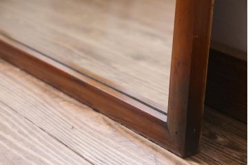 アンティーク雑貨　和製アンティーク　大正ロマン香るデザインが上品な印象与えるミラー(壁掛けミラー、鏡、姿見)(2)