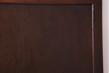 和製アンティーク　明治期　欅一枚板　漆塗りが上品な印象与える蔵戸(建具、引き戸、玄関戸)