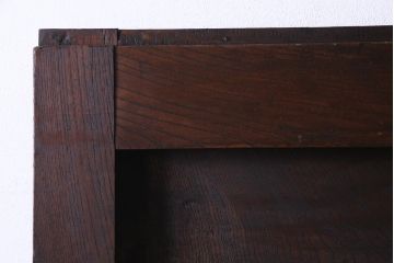 和製アンティーク　明治期　欅一枚板　漆塗りが上品な印象与える蔵戸(建具、引き戸、玄関戸)