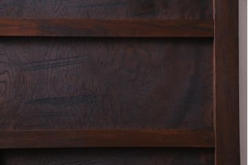 和製アンティーク　明治期　欅一枚板　漆塗りが上品な印象与える蔵戸(建具、引き戸、玄関戸)